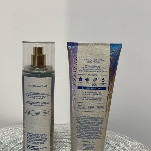 Bath & Body Works Frosted Coconut Snowball Fragrance Mist And Body Cream NWT - Picture 2 of 2